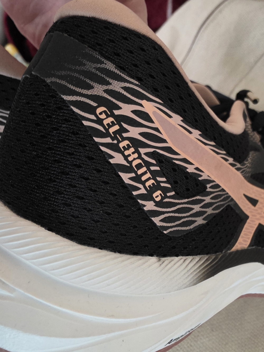 ASICS Black and Light Pink Women’s Athletic Running Shoes - Picture 5 of 5